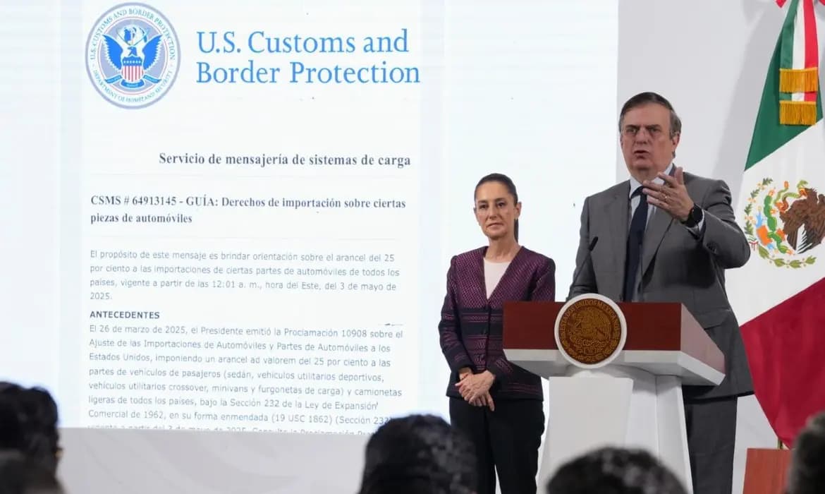 Ebrard confirma retiro de aranceles a autopartes de México